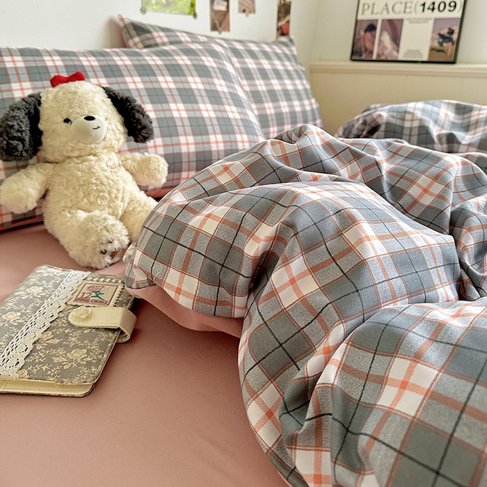 91家纺网 家纺一手货源 找家纺 新印象 2025新款ins博主风亲肤棉四件套-无印风 开罗