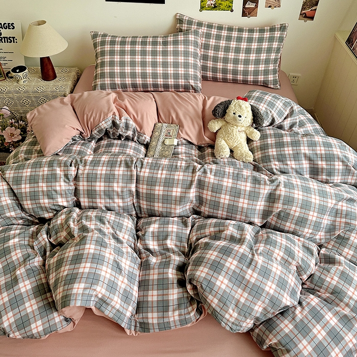 91家纺网 家纺一手货源 找家纺 新印象 2025新款ins博主风亲肤棉四件套-无印风 开罗