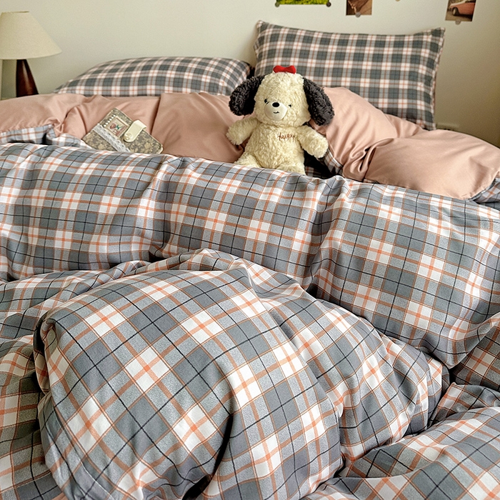 91家纺网 家纺一手货源 找家纺 新印象 2025新款ins博主风亲肤棉四件套-无印风 开罗