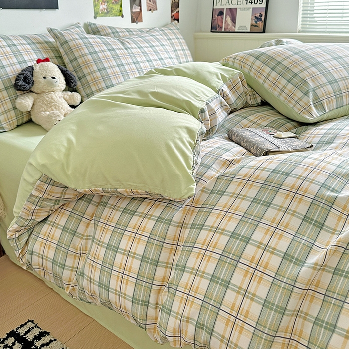 91家纺网 家纺一手货源 找家纺 新印象 2025新款ins博主风亲肤棉四件套-无印风 卢森堡