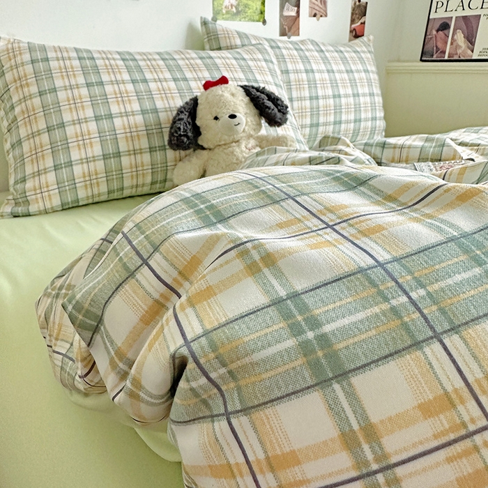 91家纺网 家纺一手货源 找家纺 新印象 2025新款ins博主风亲肤棉四件套-无印风 卢森堡