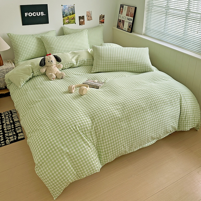 91家纺网 家纺一手货源 找家纺 新印象 2025新款ins博主风亲肤棉四件套-无印风 迈阿密