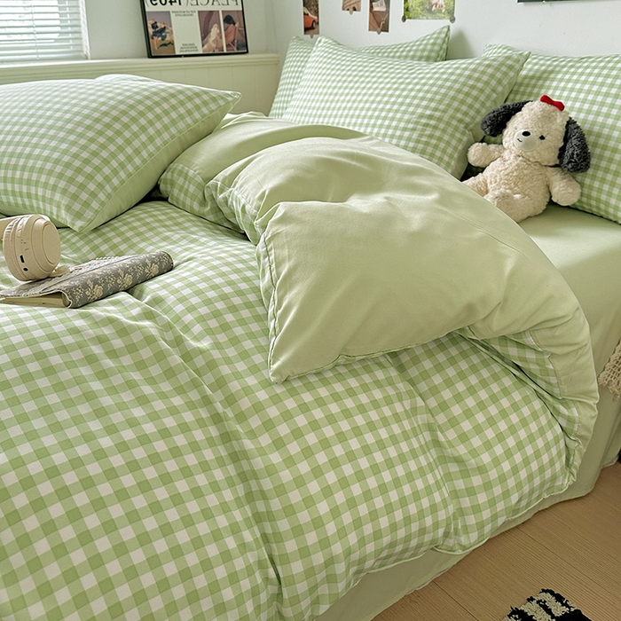 91家纺网 家纺一手货源 找家纺 新印象 2025新款ins博主风亲肤棉四件套-无印风 迈阿密