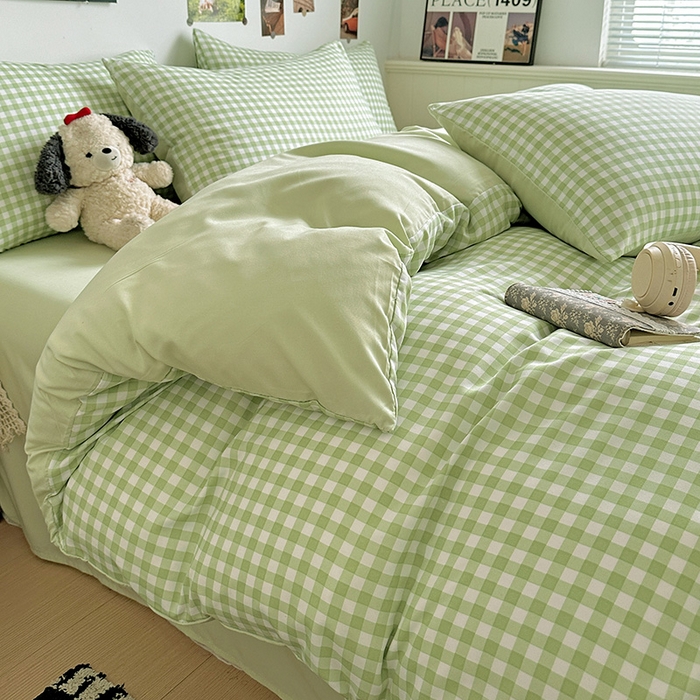 91家纺网 家纺一手货源 找家纺 新印象 2025新款ins博主风亲肤棉四件套-无印风 迈阿密