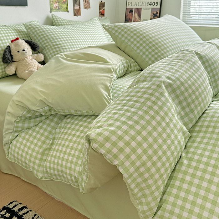 91家纺网 家纺一手货源 找家纺 新印象 2025新款ins博主风亲肤棉四件套-无印风 迈阿密