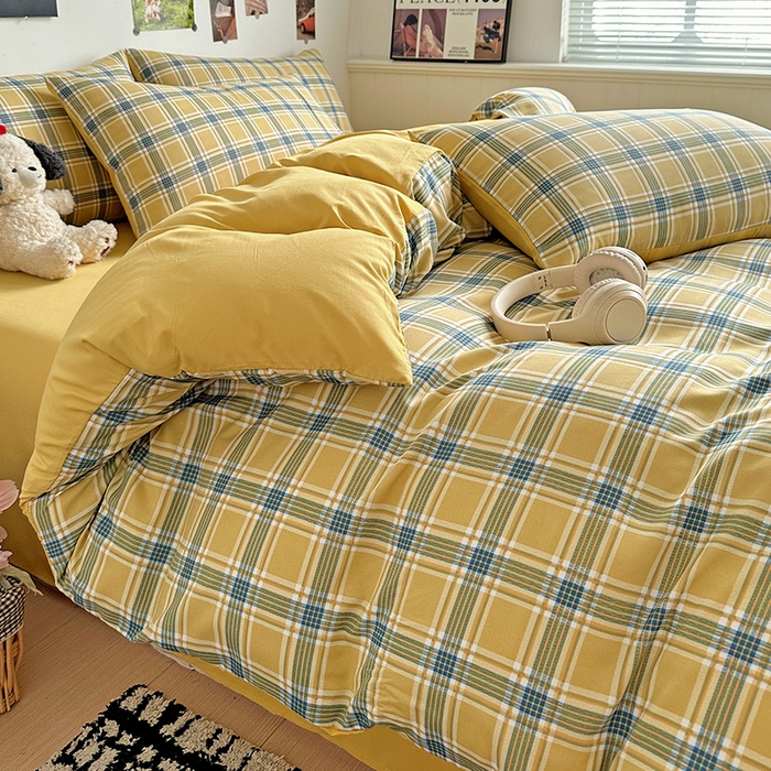 91家纺网 家纺一手货源 找家纺 新印象 2025新款ins博主风亲肤棉四件套-无印风 莫斯科