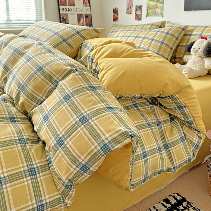 91家纺网 家纺一手货源 找家纺 新印象 2025新款ins博主风亲肤棉四件套-无印风 莫斯科