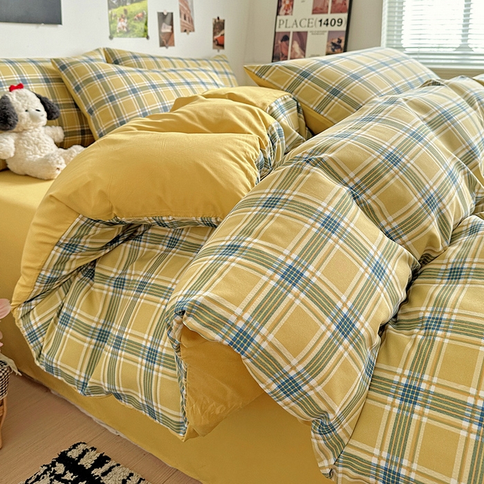 91家纺网 家纺一手货源 找家纺 新印象 2025新款ins博主风亲肤棉四件套-无印风 莫斯科