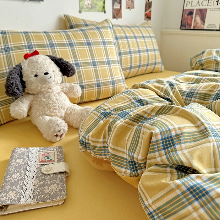 91家纺网 家纺一手货源 找家纺 新印象 2025新款ins博主风亲肤棉四件套-无印风 莫斯科