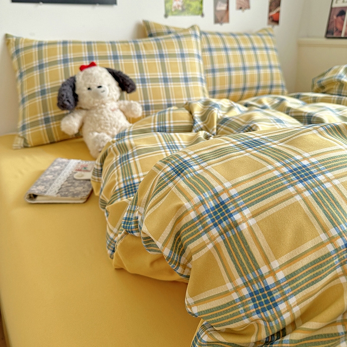 91家纺网 家纺一手货源 找家纺 新印象 2025新款ins博主风亲肤棉四件套-无印风 莫斯科