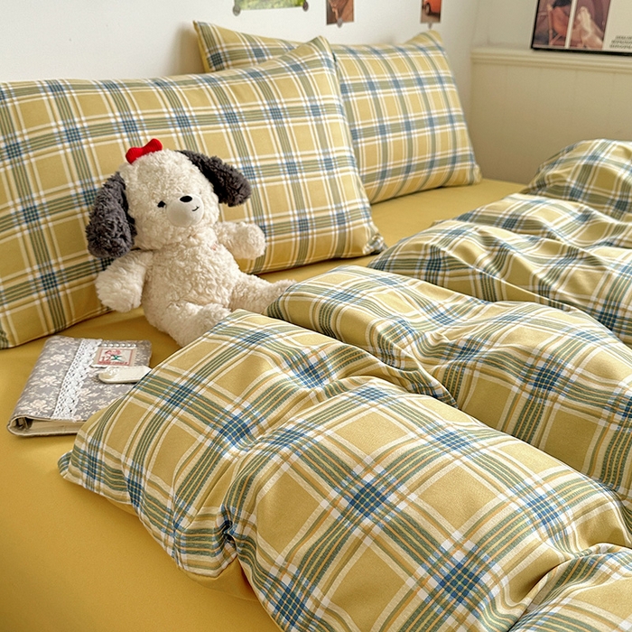 91家纺网 家纺一手货源 找家纺 新印象 2025新款ins博主风亲肤棉四件套-无印风 莫斯科