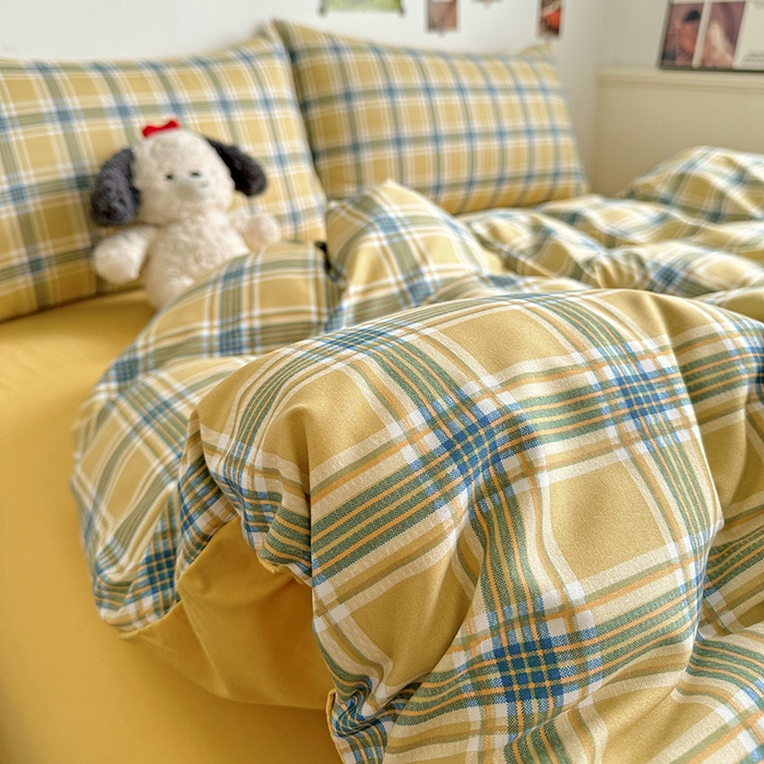 91家纺网 家纺一手货源 找家纺 新印象 2025新款ins博主风亲肤棉四件套-无印风 莫斯科