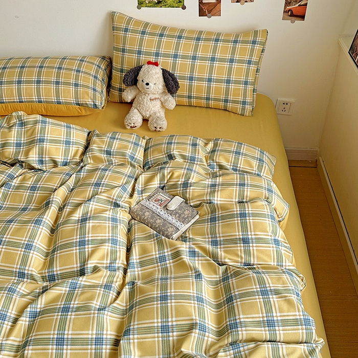 91家纺网 家纺一手货源 找家纺 新印象 2025新款ins博主风亲肤棉四件套-无印风 莫斯科