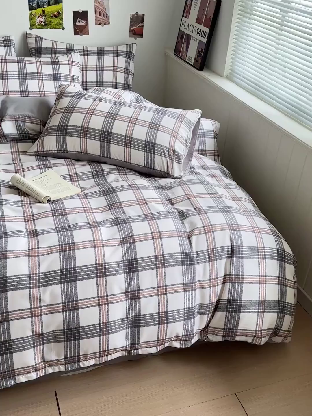 91家纺网 家纺一手货源 找家纺 新印象 2025新款ins博主风亲肤棉四件套-无印风 苏黎世