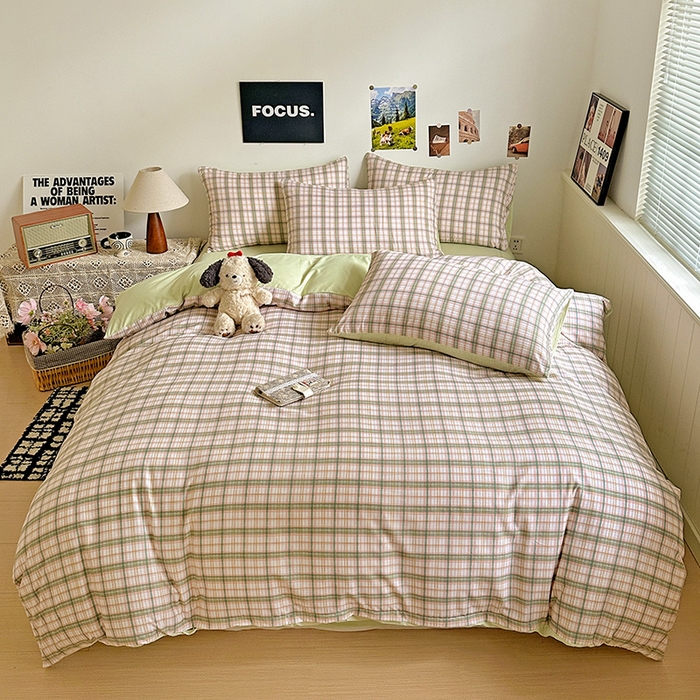 91家纺网 家纺一手货源 找家纺 新印象 2025新款ins博主风亲肤棉四件套-无印风 西雅图