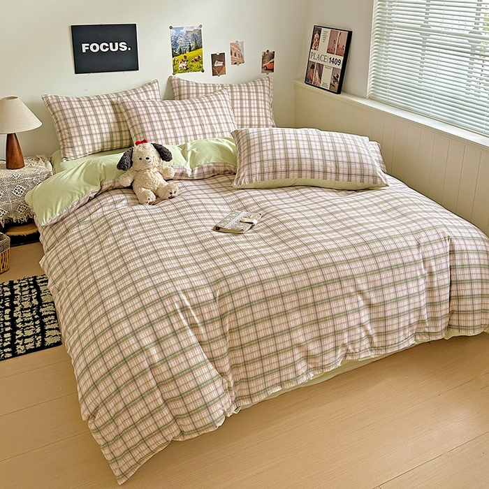 91家纺网 家纺一手货源 找家纺 新印象 2025新款ins博主风亲肤棉四件套-无印风 西雅图