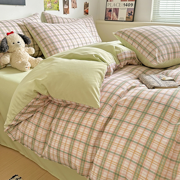 91家纺网 家纺一手货源 找家纺 新印象 2025新款ins博主风亲肤棉四件套-无印风 西雅图