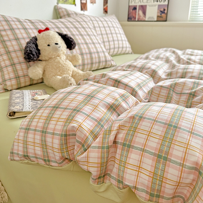 91家纺网 家纺一手货源 找家纺 新印象 2025新款ins博主风亲肤棉四件套-无印风 西雅图