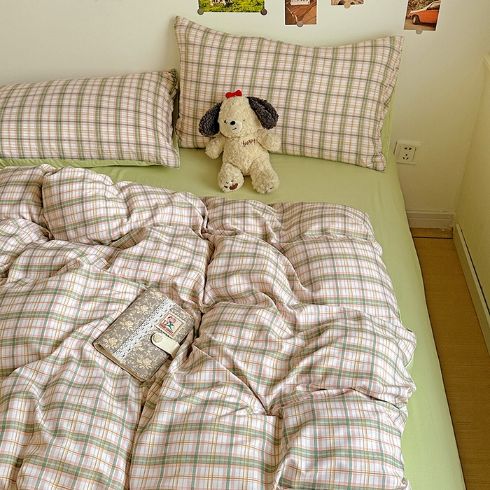 91家纺网 家纺一手货源 找家纺 新印象 2025新款ins博主风亲肤棉四件套-无印风 西雅图