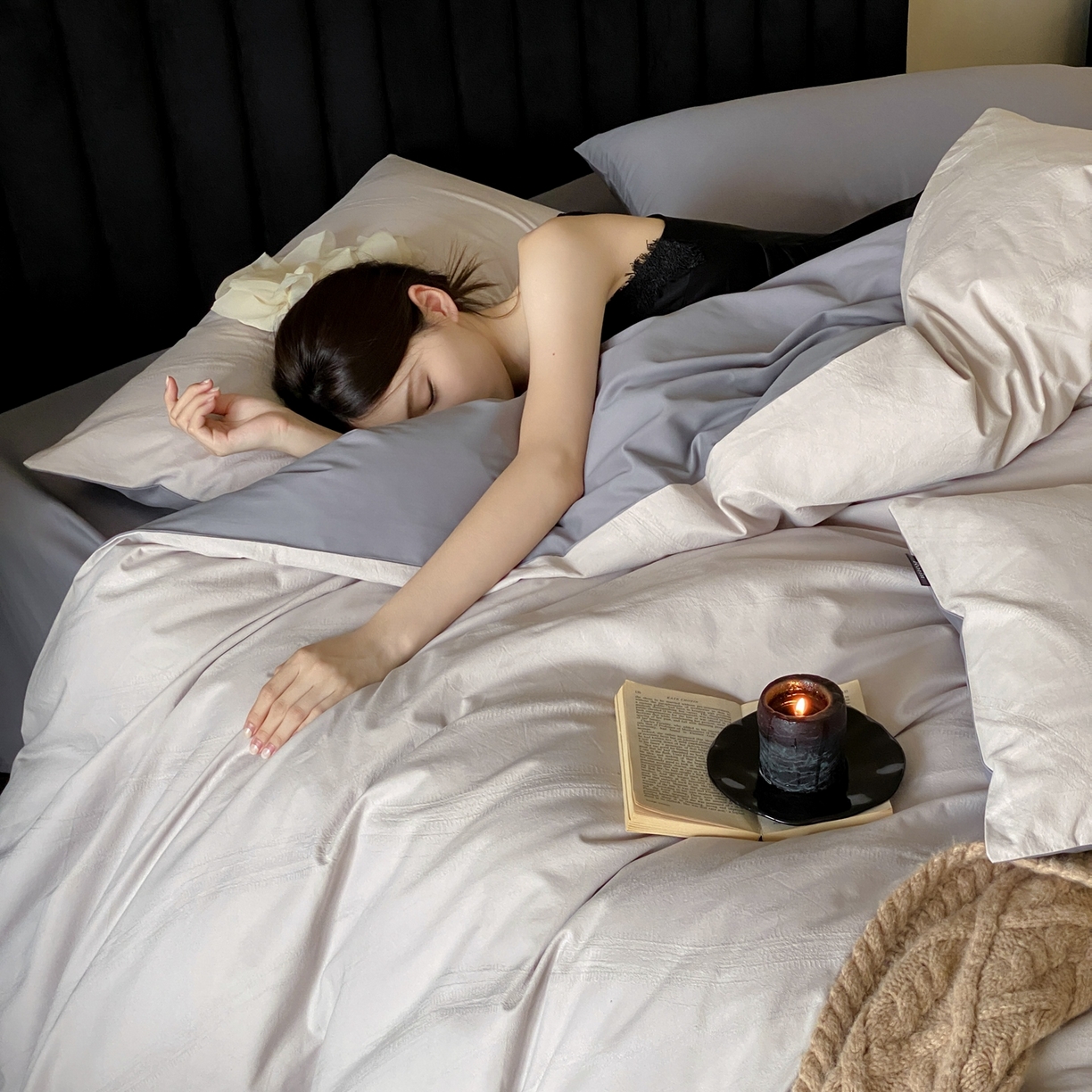 91家纺网 家纺一手货源 找家纺 （总）玉宇阁家居 2025秋冬新品60s色织全棉纯棉磨毛大提花四件套-简约款