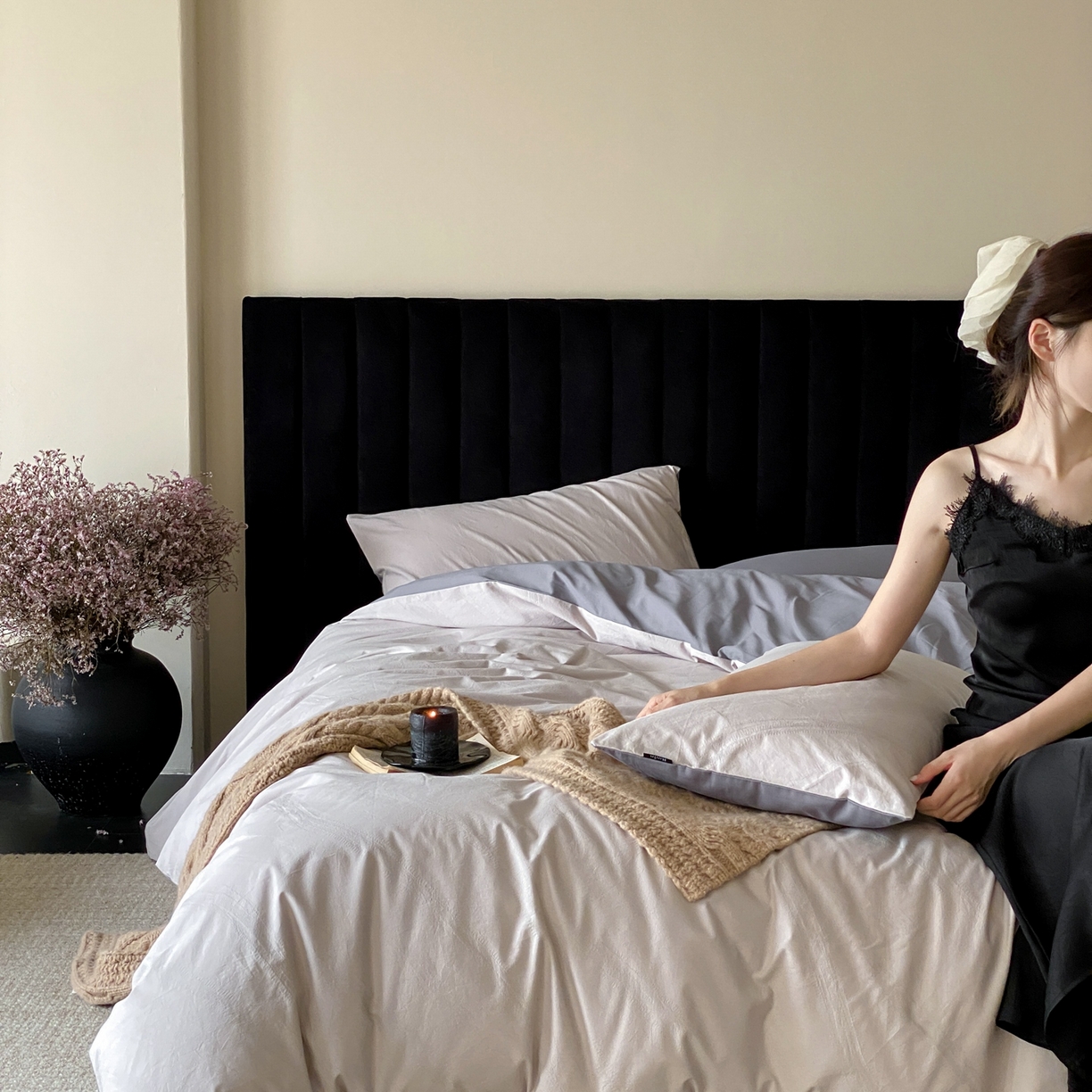 91家纺网 家纺一手货源 找家纺 玉宇阁家居 2025秋冬新品60s色织全棉纯棉磨毛大提花四件套-简约款 海芋颂语-海芋