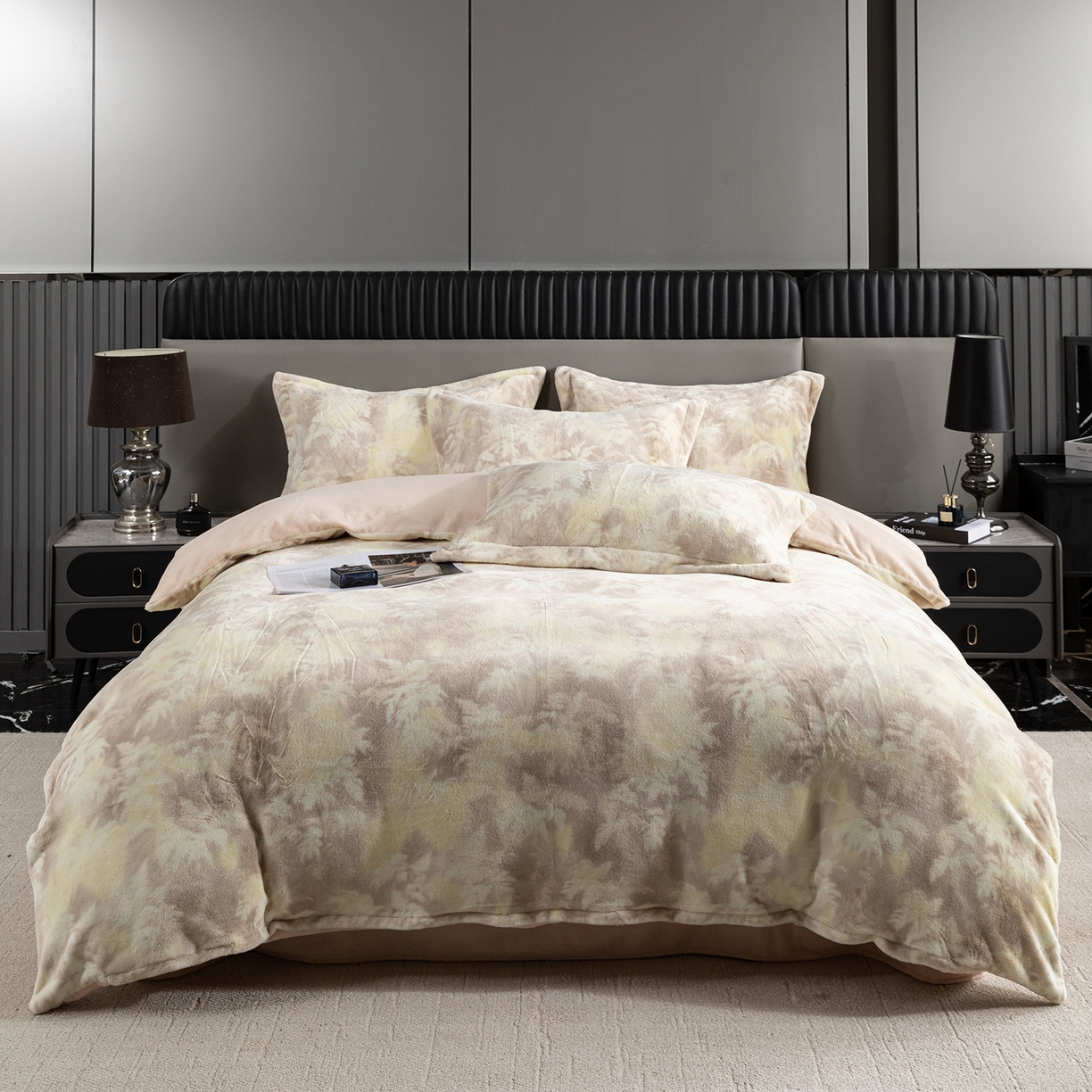 91家纺网 家纺一手货源 找家纺 （总）锦罗绣 2025新款全消光兔绒300克牛奶绒四件套