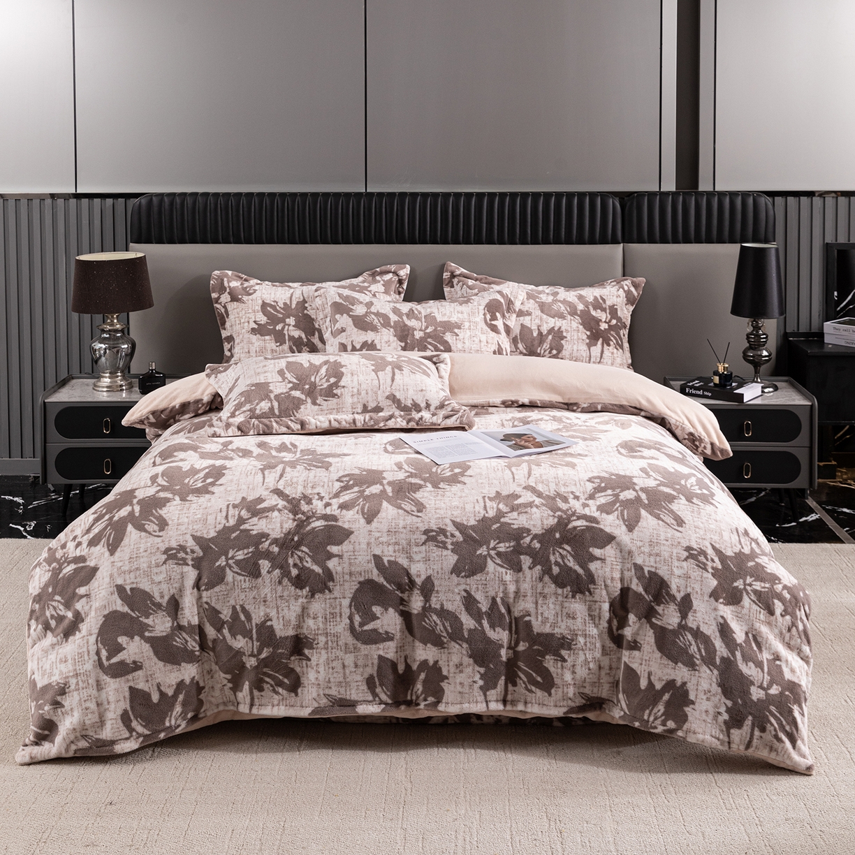 91家纺网 家纺一手货源 找家纺 （总）锦罗绣 2025新款全消光兔绒300克牛奶绒四件套