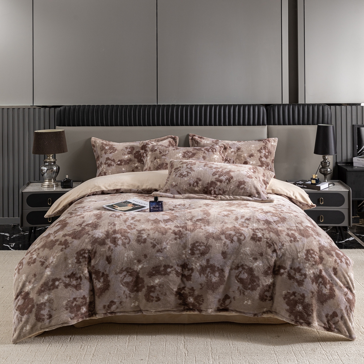 91家纺网 家纺一手货源 找家纺 （总）锦罗绣 2025新款全消光兔绒300克牛奶绒四件套