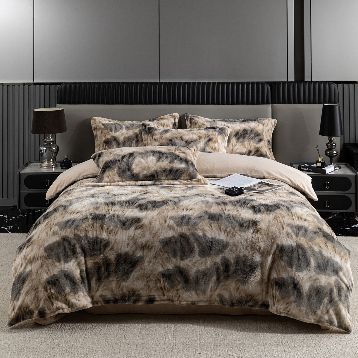 91家纺网 家纺一手货源 找家纺 （总）锦罗绣 2025新款全消光兔绒300克牛奶绒四件套