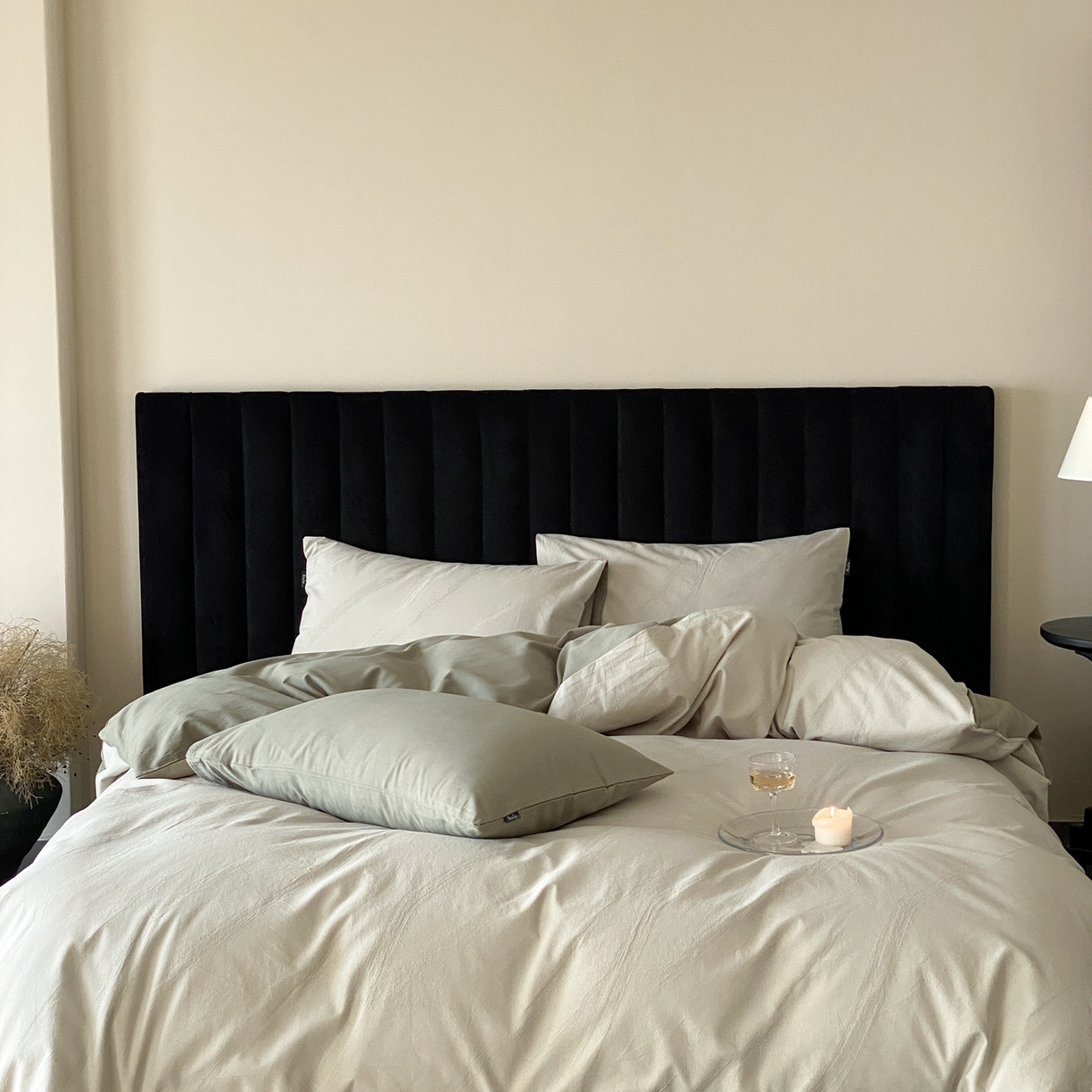 91家纺网 家纺一手货源 找家纺 玉宇阁家居 2025秋冬新品60s色织全棉纯棉磨毛大提花四件套-简约款 松间云华-松间