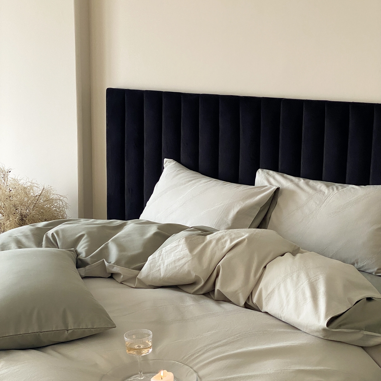 91家纺网 家纺一手货源 找家纺 玉宇阁家居 2025秋冬新品60s色织全棉纯棉磨毛大提花四件套-简约款 松间云华-松间