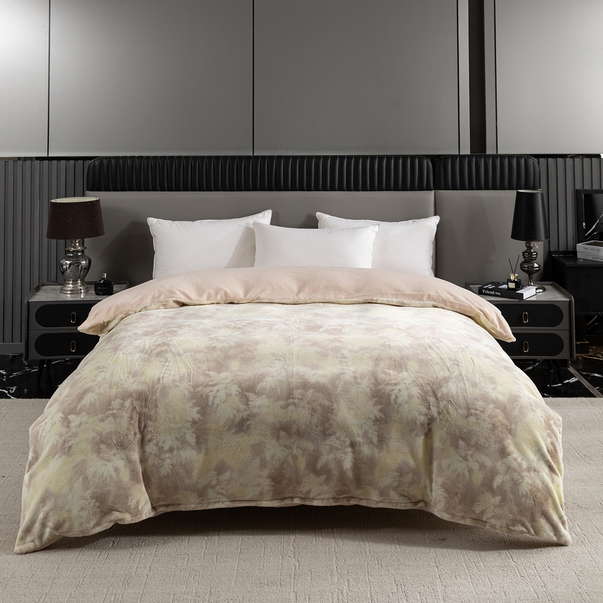 91家纺网 家纺一手货源 找家纺 （总）锦罗绣 2025新款全消光兔绒300克牛奶绒单被套