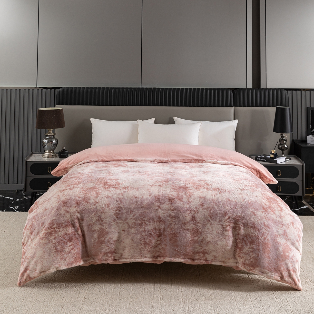 91家纺网 家纺一手货源 找家纺 （总）锦罗绣 2025新款全消光兔绒300克牛奶绒单被套