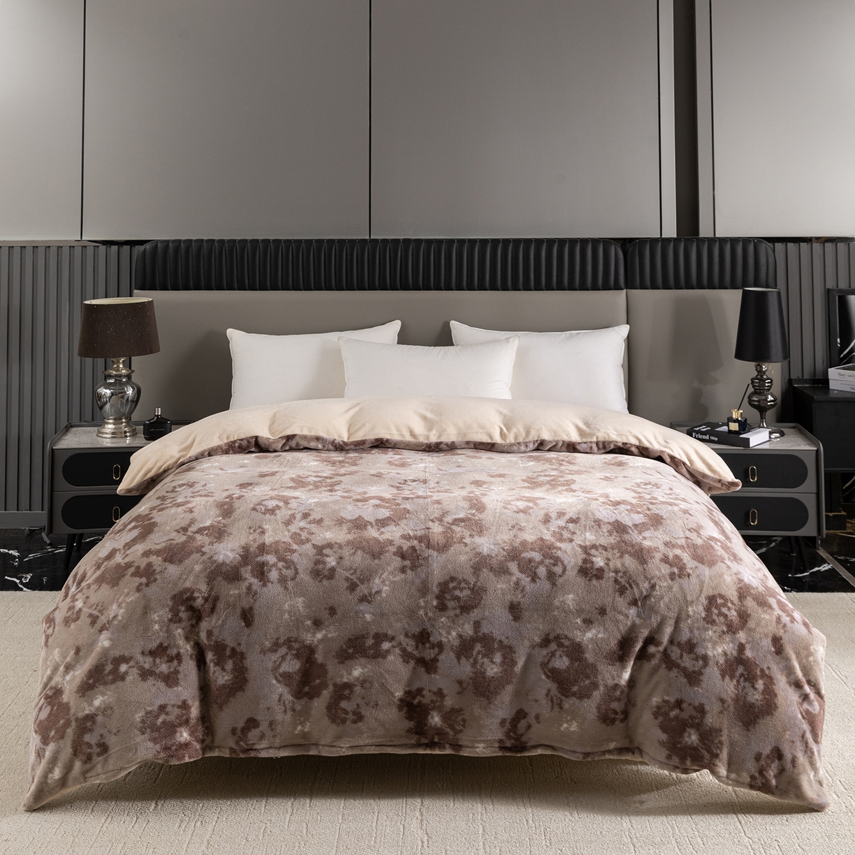 91家纺网 家纺一手货源 找家纺 （总）锦罗绣 2025新款全消光兔绒300克牛奶绒单被套