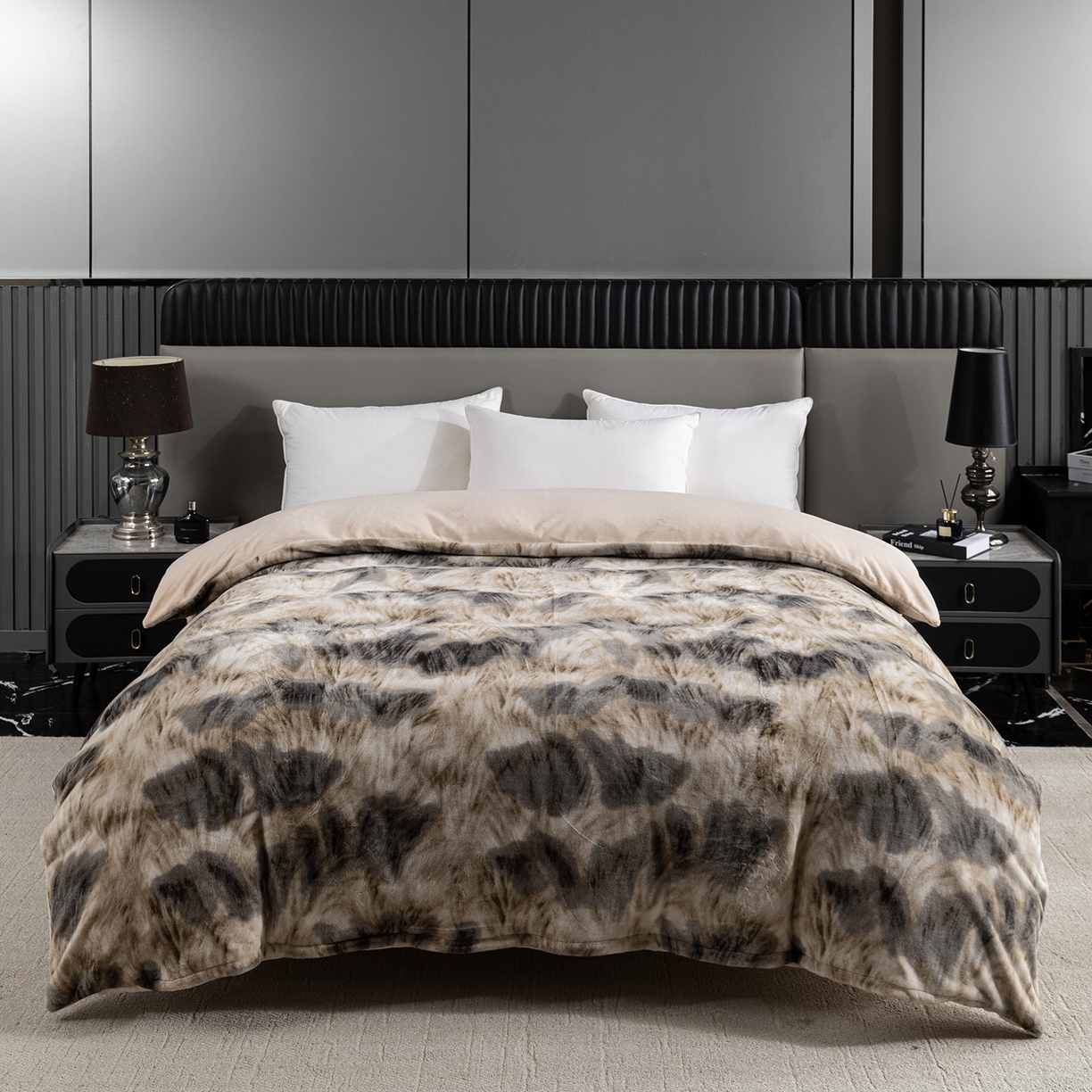 91家纺网 家纺一手货源 找家纺 （总）锦罗绣 2025新款全消光兔绒300克牛奶绒单被套