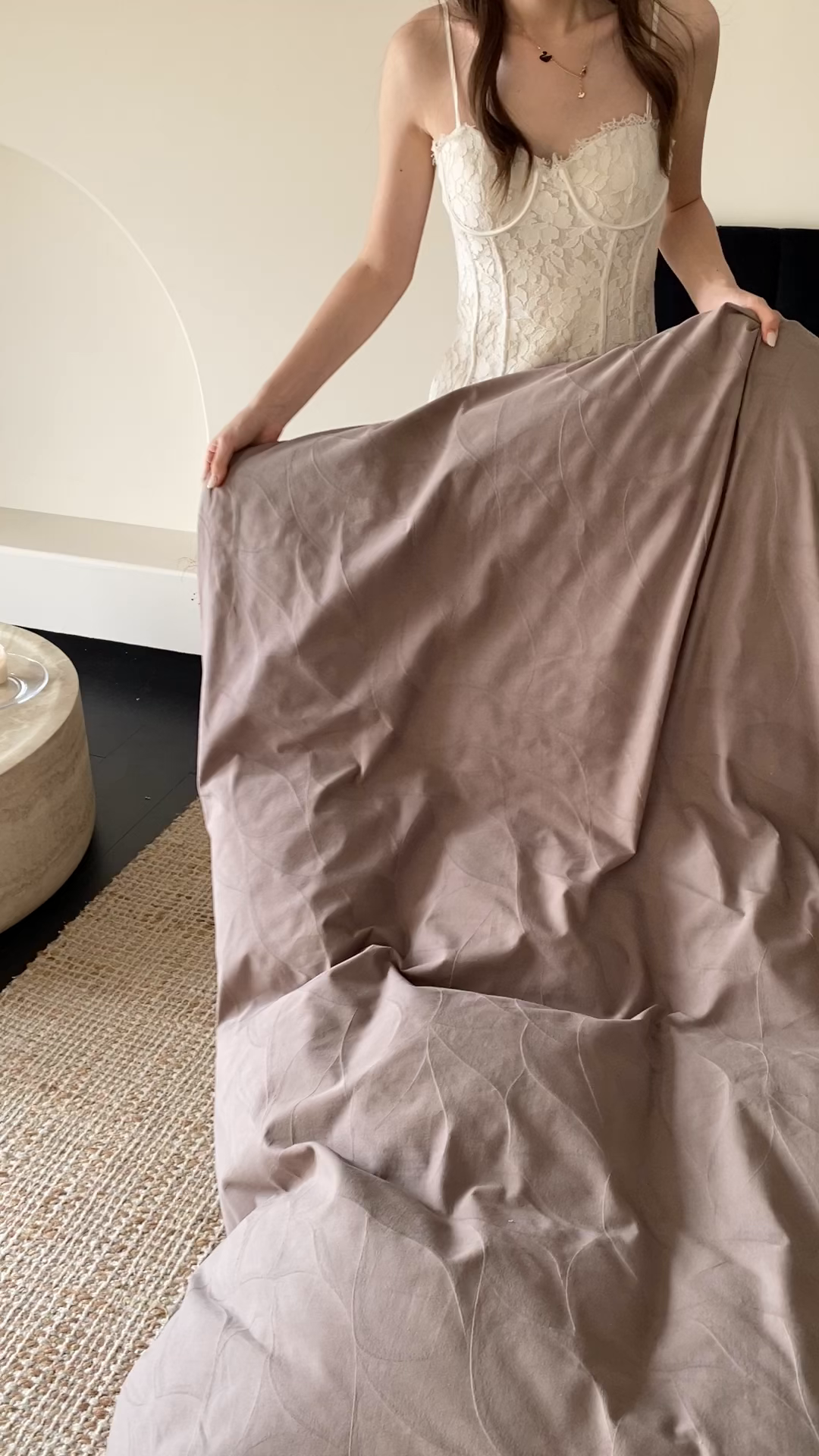 91家纺网 家纺一手货源 找家纺 玉宇阁家居 2025秋冬新品60s色织全棉纯棉磨毛大提花四件套-简约款 玄桦-琥珀松林