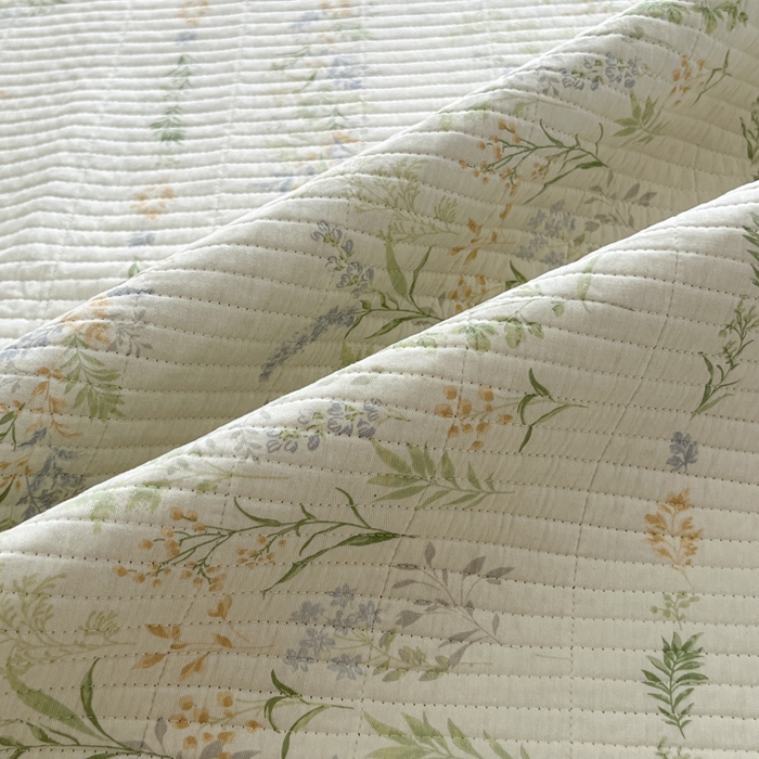 91家纺网 家纺一手货源 找家纺 茉夕家纺 2025新款跑量款暖绒纯棉印花水洗床盖 床盖单件 丛草集