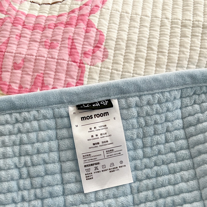 91家纺网 家纺一手货源 找家纺 茉夕家纺 2025新款跑量款暖绒纯棉印花水洗床盖 床盖单件 彩萌布布