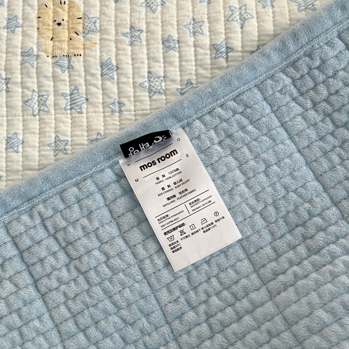 91家纺网 家纺一手货源 找家纺 茉夕家纺 2025新款跑量款暖绒纯棉印花水洗床盖 床盖单件 蓝星动物园