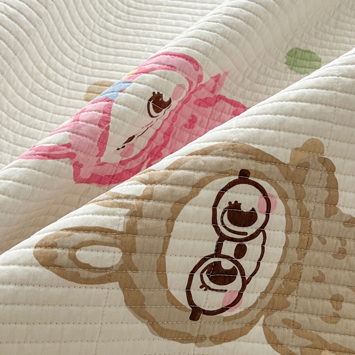 91家纺网 家纺一手货源 找家纺 茉夕家纺 2025新款跑量款暖绒纯棉印花水洗床盖 床盖单件 彩萌布布