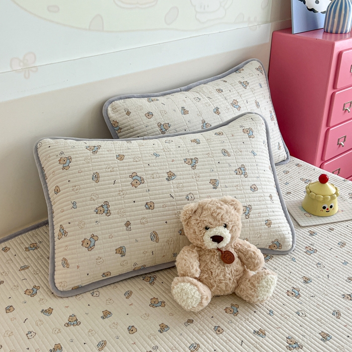 91家纺网 家纺一手货源 找家纺 茉夕家纺 2025新款跑量款暖绒纯棉印花水洗床盖 床盖单件 咖啡狗