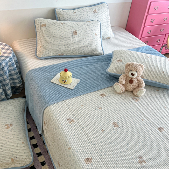 91家纺网 家纺一手货源 找家纺 茉夕家纺 2025新款跑量款暖绒纯棉印花水洗床盖 床盖单件 冬眠