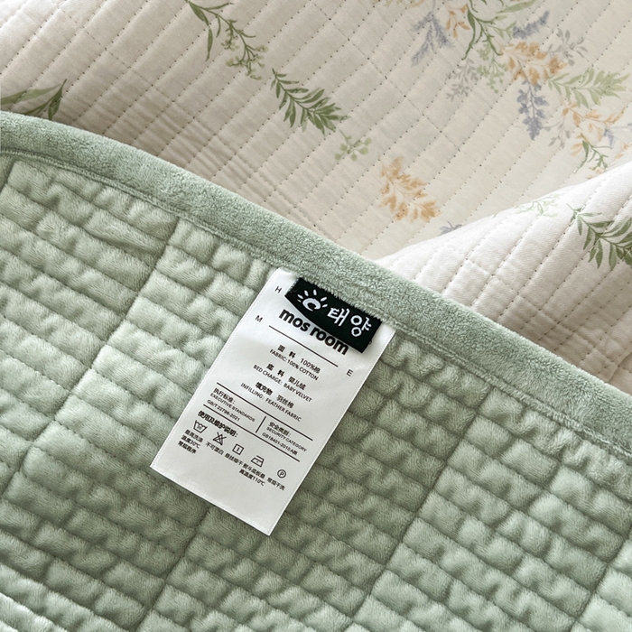 91家纺网 家纺一手货源 找家纺 茉夕家纺 2025新款跑量款暖绒纯棉印花水洗床盖 床盖单件 丛草集