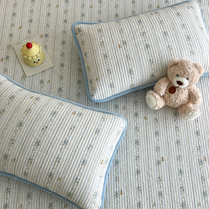 91家纺网 家纺一手货源 找家纺 茉夕家纺 2025新款跑量款暖绒纯棉印花水洗床盖 床盖单件 茶茶兔