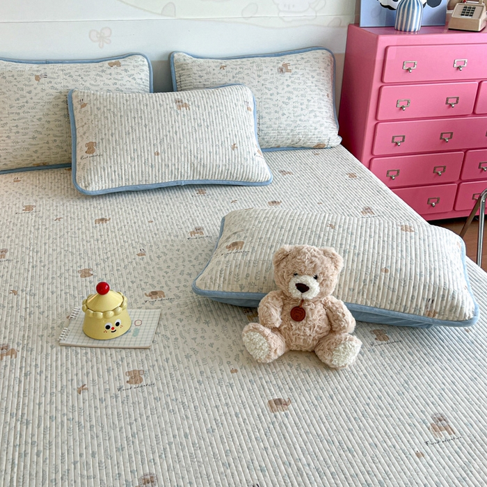 91家纺网 家纺一手货源 找家纺 茉夕家纺 2025新款跑量款暖绒纯棉印花水洗床盖 床盖单件 冬眠