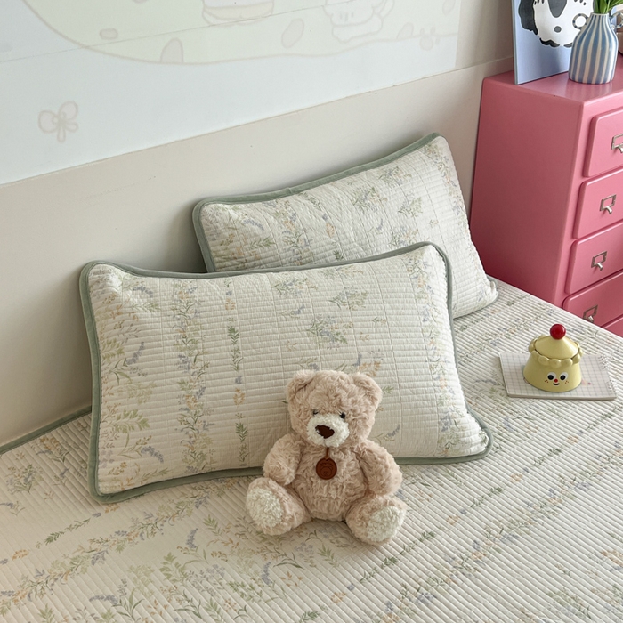 91家纺网 家纺一手货源 找家纺 茉夕家纺 2025新款跑量款暖绒纯棉印花水洗床盖 床盖单件 丛草集