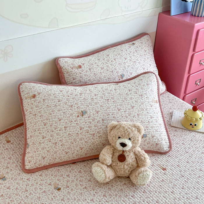 91家纺网 家纺一手货源 找家纺 茉夕家纺 2025新款跑量款暖绒纯棉印花水洗单枕套 枕套单件 甜豆胖丁