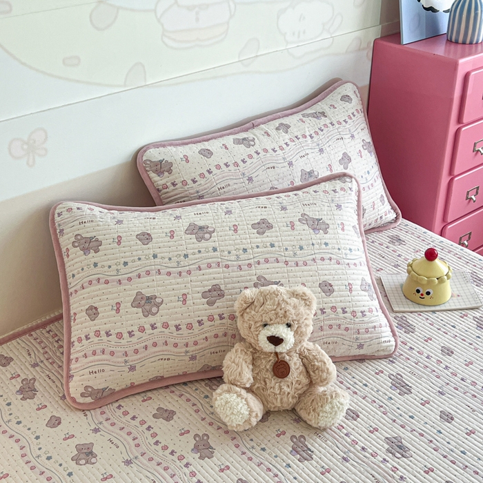 91家纺网 家纺一手货源 找家纺 茉夕家纺 2025新款跑量款暖绒纯棉印花水洗单枕套 枕套单件 遇见小萌