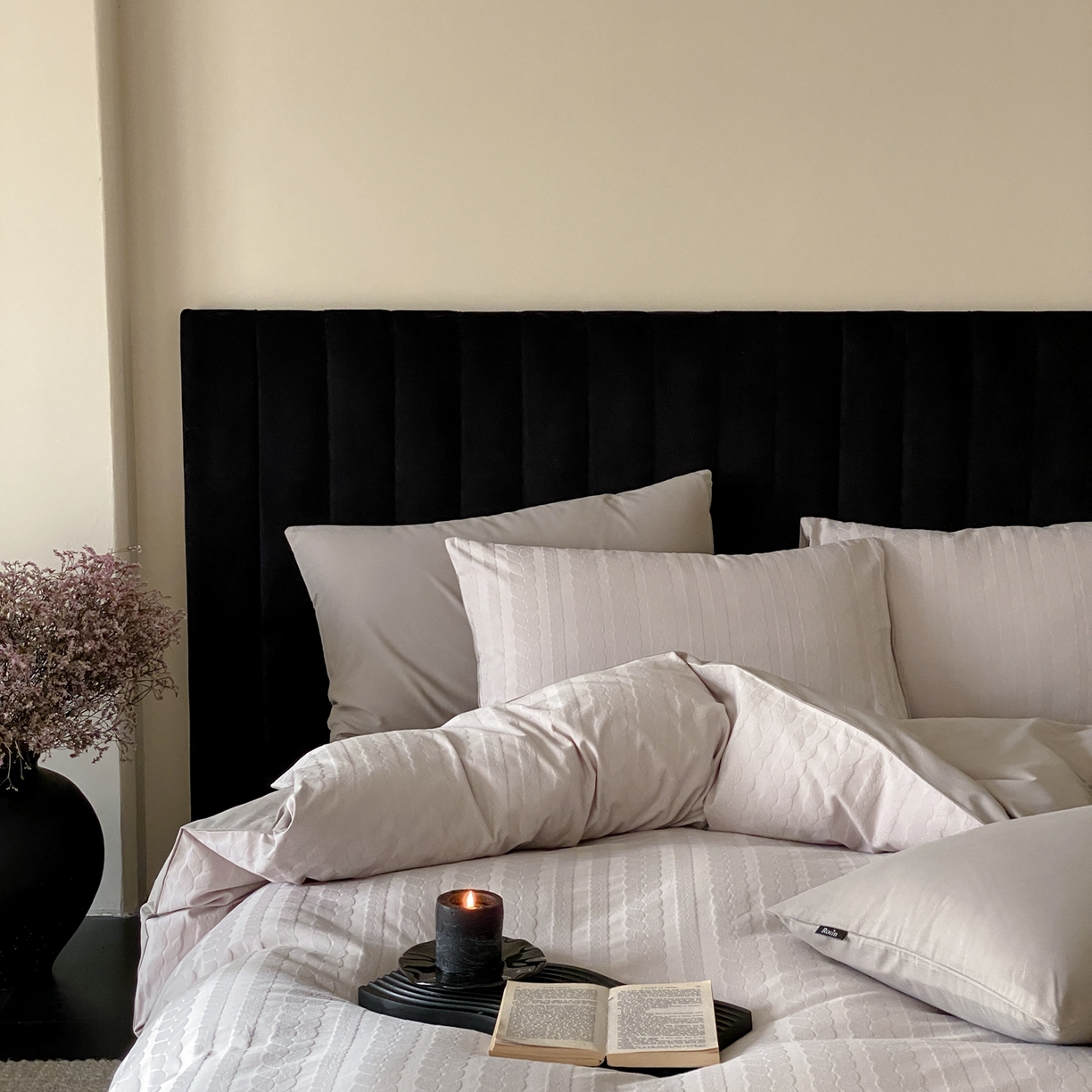 91家纺网 家纺一手货源 找家纺 玉宇阁家居 2025秋冬新品60s色织全棉纯棉磨毛大提花四件套-简约款 云与海