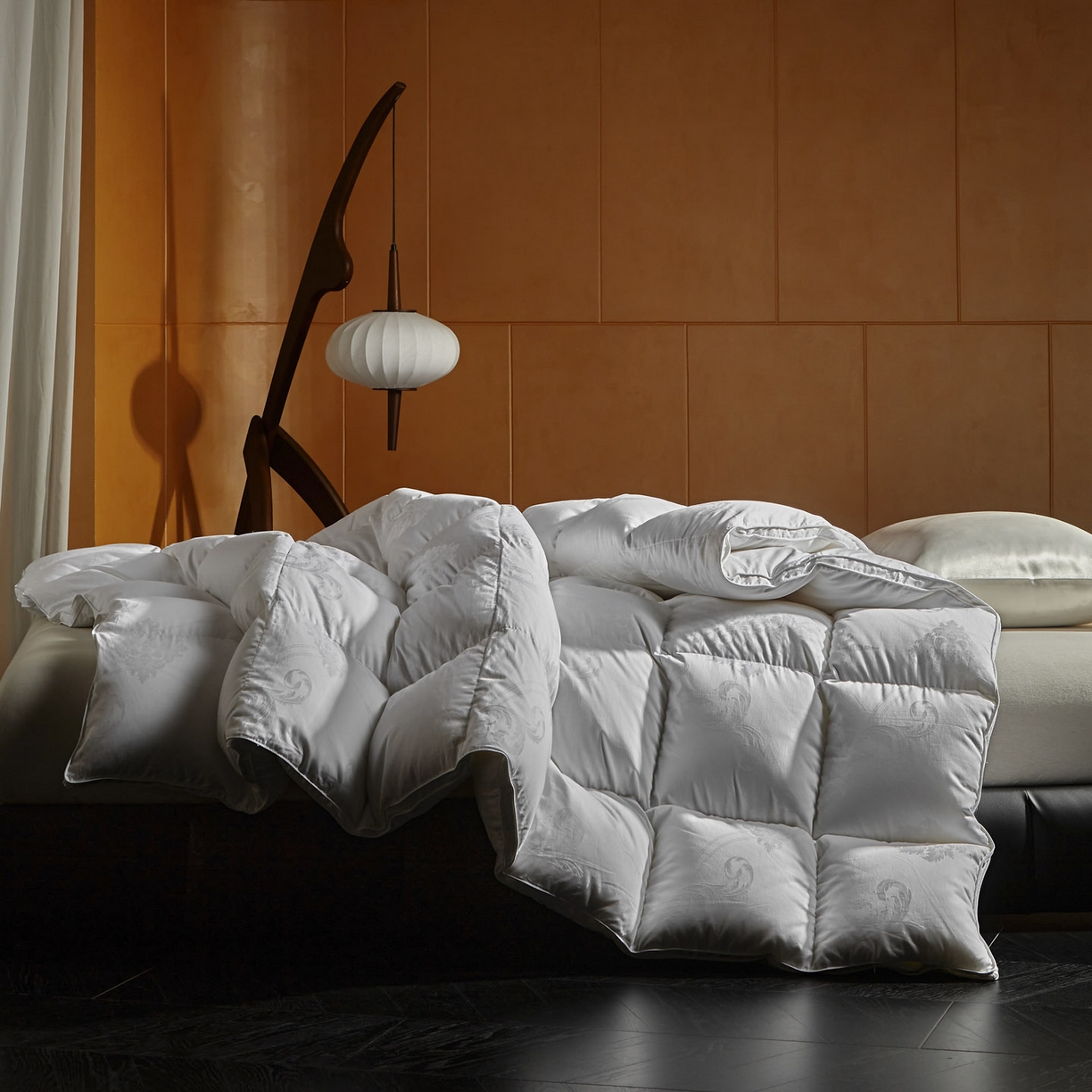 91家纺网 家纺一手货源 找家纺 （总）暖羽屋羽绒馆 2025新款带质检报告 95白鹅绒60s提花纯棉羽绒被子 双层加厚冬被